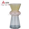 Vase en verre de style entonnoir moderne de pot en cristal en entonnoir moderne